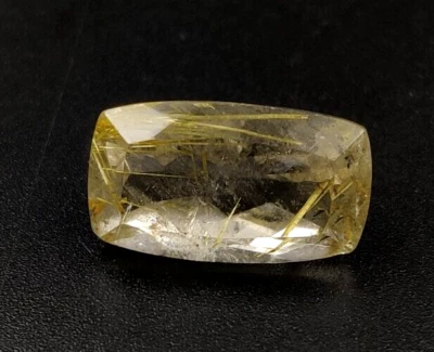 7.20 Ct Rutilated Quartz Loose Gemstone 15.50X8.90mm Cushion Faceted Cut W16 - Image 1 of 4