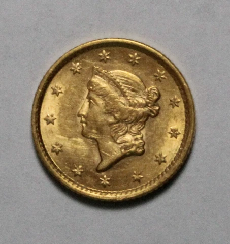 1852 $1 Gold Liberty DU410 Cover
