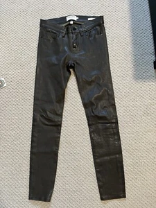 Frame Le Skinny de Jeanne Lamb Leather Pants Size 25 - Picture 1 of 17