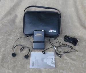 MIPRO MT-103 BODYPACK TRANSMITTER WITH HEAD WORN MICROPHONE MU-53HN KIT - Picture 1 of 5