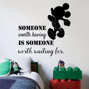 Someone Quote Mickey Disney Cartoon Home Room Wall Sticker Vinyl Art Decal Decor - Picture 1 of 5
