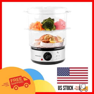 Versatile 2-Tier Electric Food Steamer - 5 Quart Capacity, 400W, Dishwasher Safe - Image 1 of 4
