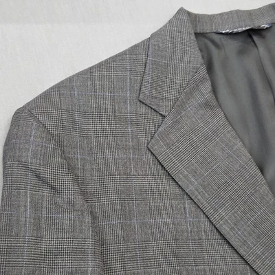 Polo Ralph Lauren Blazer Men's 44R Gray Wool Glen Plaid Classic Sport Coat USA - Image 1 of 4