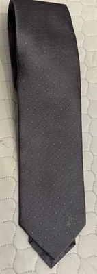 Corbata de colección Versace Collection V2 punto plateado cabeza de medusa seda 2,75” X 60” Foto 1 de 4