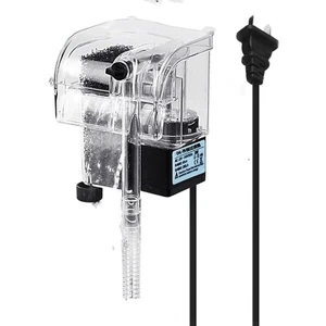 Electric Power Filter Aquarium Hang on Filter for 1 to 5 Gallons Small Fish Tank - Picture 1 of 10