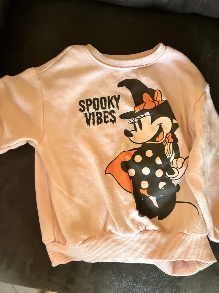 Disney Jr. Niñas Pequeñas Vibraciones Espeluznantes Minnie Mouse Halloween Sudadera Rosa 4T Foto 1 de 1