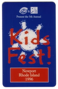 Tarjeta telefónica 10u Kids Fest Newport Rhode Island 1996 Del's & Domino's Pizza Logo - Imagen 1 de 1