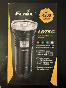 New Fenix LD75C 4200 Lumens High Output Multi-Color LED Flashlight - Picture 1 of 9
