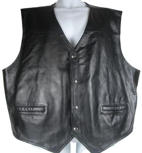 NRA Authentic Gear nero nascosto trasporto pelle smanicato biker gilet uomo 3XL - Foto 1 di 13