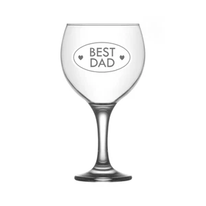 Best Dad Gin Glas - Vatertag Gin Stielglas - 600ml - Bild 1 von 1