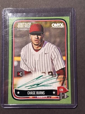 2024 Onyx Vintage Extended Chase Burns VACHBU Green Auto /50 - Image 1 of 2
