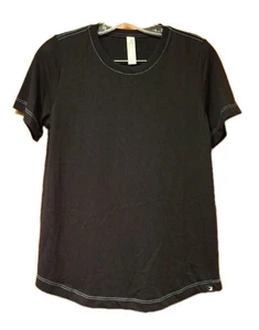 Camiseta Glyder XS Negra Do No Harm Cuello Redondo Mezcla de Algodón Orgánico Costuras - Imagen 1 de 5