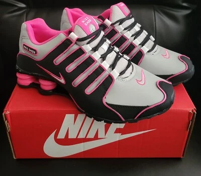 LIMITED Hot New Women Pink, Gray, Black Nike Shox Delivers Running CUSTOM Shoes - Image 1 of 4