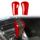 Car Gear Shift Knob Side Cover Fit For Nissan Gtr R34 R33 R32 Carbon Fiber Red