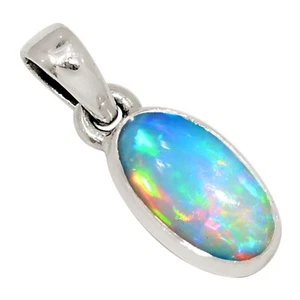 Ciondolo in argento sterling 925 opale etiope naturale gioielli ALLP-30376 - Foto 1 di 1