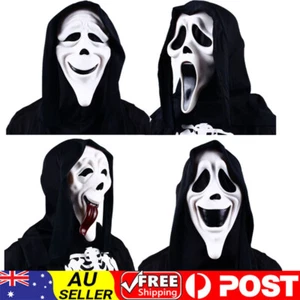 Halloween Ghost Face Scream Mask Adult Horror Scary Full Head Mask Cosplay Party - Picture 1 of 14