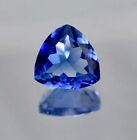 5.40 Ct Natural Royal Blue Ceylon Sapphire Trillion Loose Gem Certified 10x10 MM