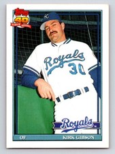 1991 Topps Traded Kirk Gibson Kansas City Royals #46T