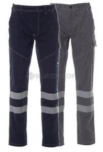 PANTALONI ESTIVI DA LAVORO UNISEX BANDE RIFLETTENTI PAYPER WORKER SUMMER REFLEX - Picture 1 of 3