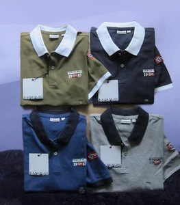 Napapijri-Herren Poloshirt -kurzarm-NEU- L, XXL,3XL, olive,dunkelblau, hellgrau - Picture 1 of 10