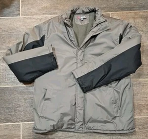 Mens Kenpo size L green & black,zip winter coat,fleece lined - Picture 1 of 19