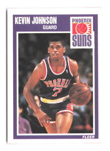 1989-90 Fleer Kevin Johnson RC 123 Phoenix Suns