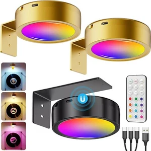 3-Pack Battery Picture Light 13 RGB Magnetic Wall Lights for Pictures Remote Con - Picture 1 of 17