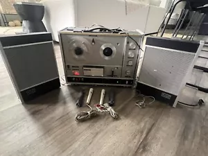 Sony Tapecorder TC-540 Solid State Reel to Reel Tonbandgerät komplett mit Mikrofon - Bild 1 von 17