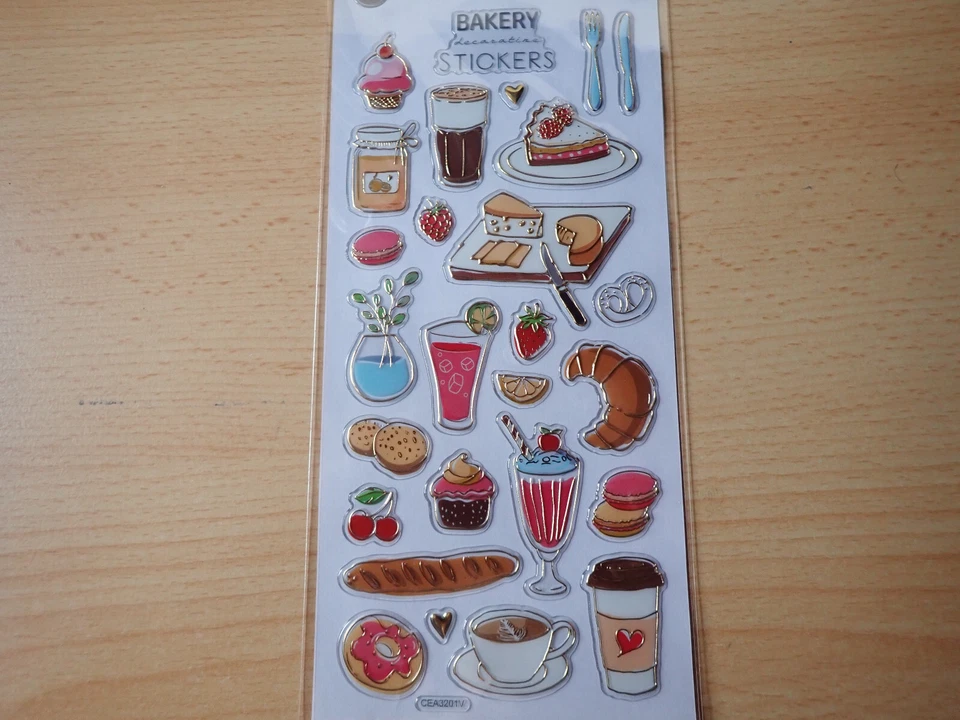 Hobby Fun - Glossy Sticker - Kaffee Pause - Frühstück - Bakery Stickers - Bild 1 von 1