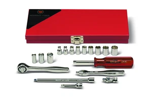 Wright Tool Metal Box Socket Set 18 Piece 1/4" Drive SAE 218 - Picture 1 of 1