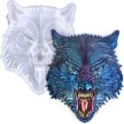 5.59 * 6.50 * 0.87 in 3D Wolf Head Animal Resin Molds  For Table