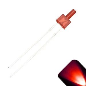 5 x 2mm Tower Red Diffused LED Super Bright Lighthouse LEDs Model Building Scale - Picture 1 of 3