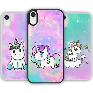 Cute Kawaii UNICORN Phone Case Cover for iPhone Samsung Pink Pastel Girls Gift - Picture 1 of 10