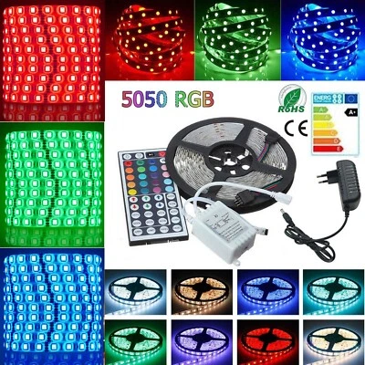 1m-30m set RGB LED Stripe Streifen Wasserdicht Leiste Band Leuchte Lichterkette - Bild 1 von 4