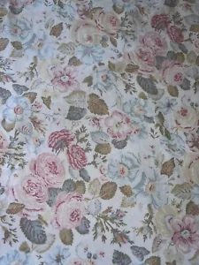 BONITAS CORTINAS DE CENIZA LAURA ~ FLORES ROSADAS, VERDES, AMARILLAS ~ 84"" DE LARGO - Imagen 1 de 5