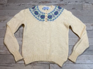 Vintage Deans of Scotland FAIR ISLE Pullover Wollpullover Gr. 38 The Talbots - Bild 1 von 13