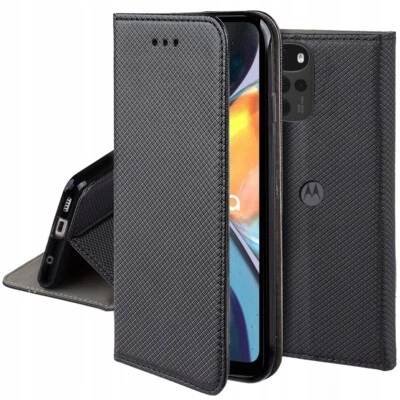 CUSTODIA A PORTAFOGLIO LIBRO per MOTOROLA MOTO E32 COVER FLIP MAGNETICA ECOPELLE