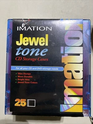 Imation Jewel Tone CD Storage Cases 25 Pack Multicolored - Image 1 of 2