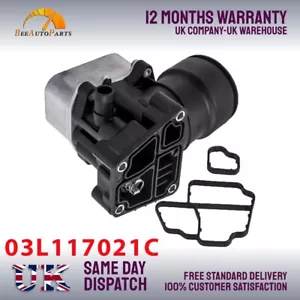 For VW Passat Audi SEAT 2.0L 1.6L TDI Oil Cooler Housing Filter + Gasket - Picture 1 of 7