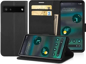 For Google Pixel 9/9 Pro/9A/8 Leather Wallet Card Flip Magnetic Phone Case Cover - Picture 1 of 5