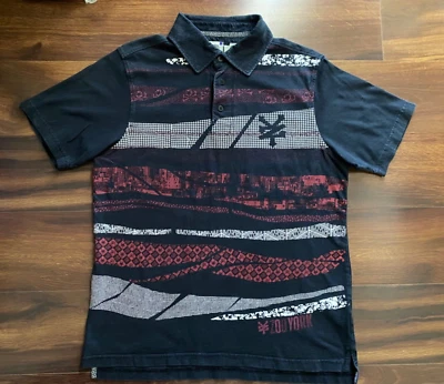 Polo Zoo York Hombre Negro Gráfico Manga Corta Talla L Foto 1 de 4