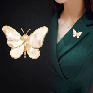 Mujeres Mujeres Elegante Chapado en Oro Concha Mariposa Perla Joyería Regalo Fiesta Nupcial - Imagen 1 de 7