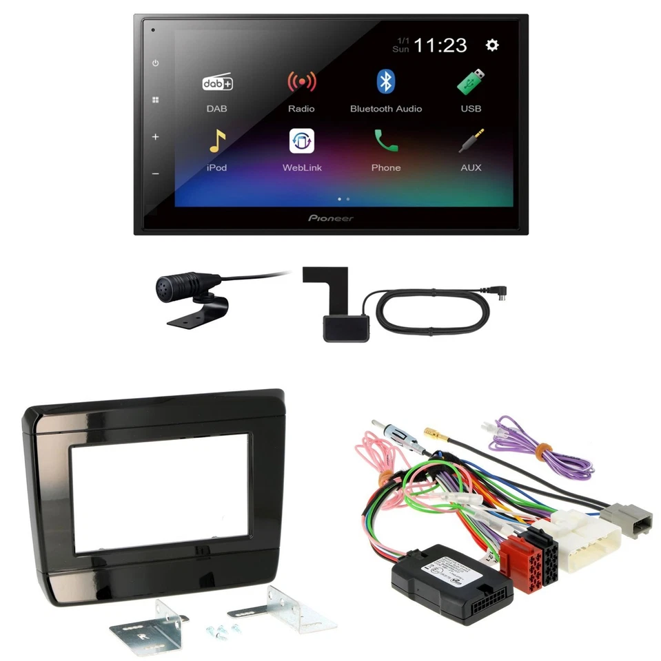 Pioneer DMH-A340DAB USB Bluetooth MP3 USB Einbauset für Isuzu D-Max 3 ab 2020 - Bild 1 von 1