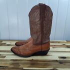 Justin 0347 Vintage Men's Tan Whisky Ostrich Cowboy Western Boots US Size 11 D