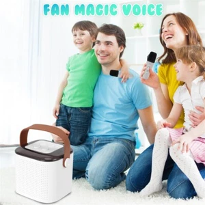 Portable Bluetooth Karaoke Machine Kids Speaker with Microphones Parties New - Picture 1 of 12