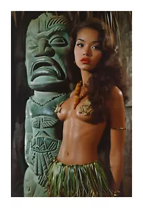 Stampa artistica Exotic Hula Dancer Tiki anni '50 nhg3 - Foto 1 di 2