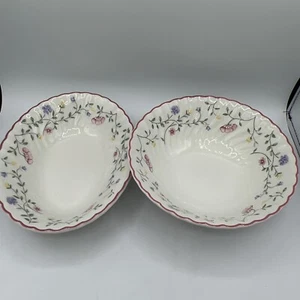 Set Of 2-Johnson Brothers Summer Chintz Round 8.25”& Oval Serving 9” Bowl - Picture 1 of 10