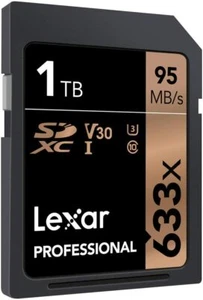 Lexar Professional 633x 1TB SDXC UHS-I Card (LSD1TCBNA633) - Photo 1 sur 5