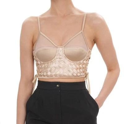 DOLCE & GABBANA Bralette кружева бюстье корсет верхний бежевый голая это 40 США 4 XS S - Изображение 1 из 4