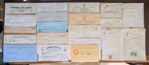 1880s–1950s UK Receipts x20 – Ironmongers Drapers Engineers Merchants Invoices - Picture 1 of 1